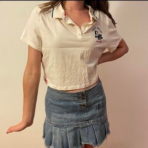 Felix the cat collared retro style crop top